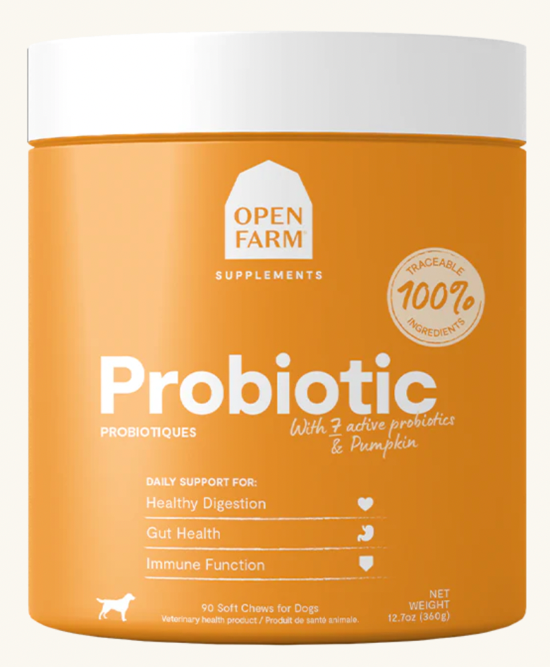 Open Farm Probiotic Supplement Chews for Dogs, 90 count