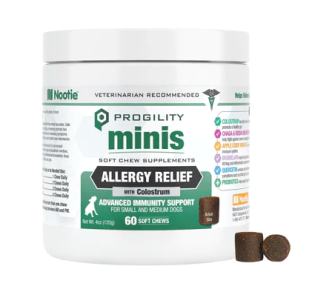 Nootie Progility Allergy Relief Soft Mini Chew Supplement for Small/Medium Dogs