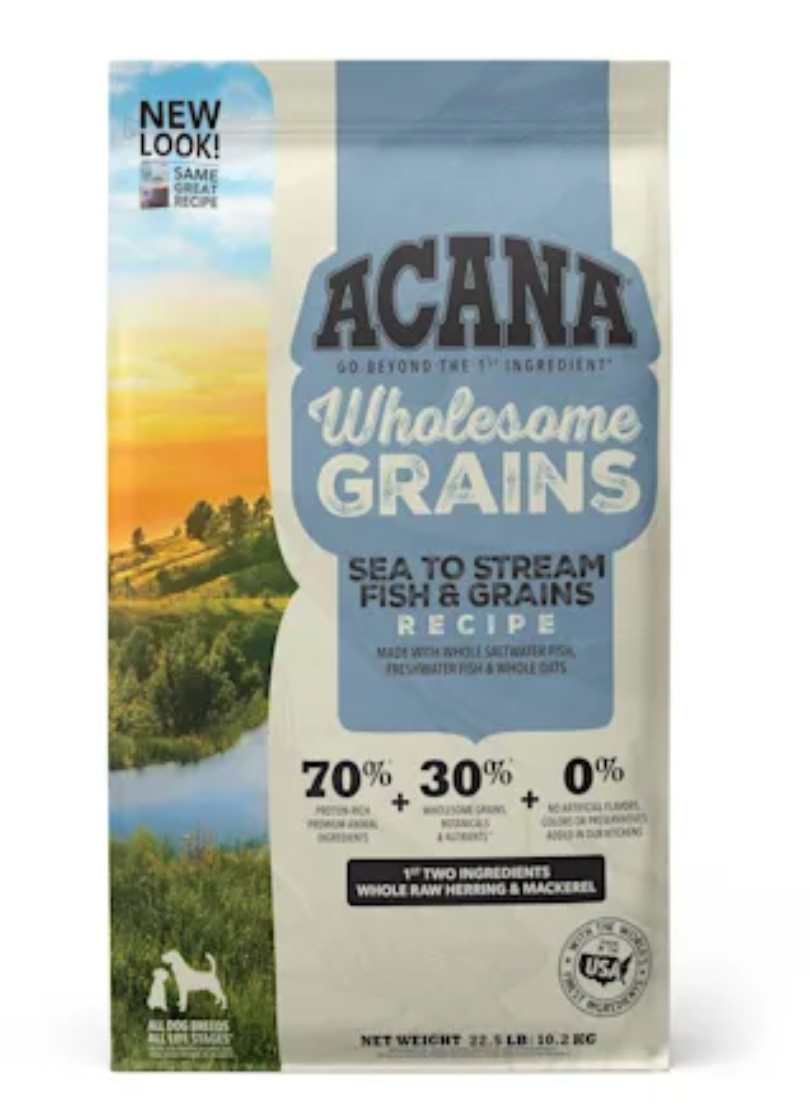 ACANA Wholesome Grains Sea To Stream, Fish & Grains Recipe Dry Dog Food