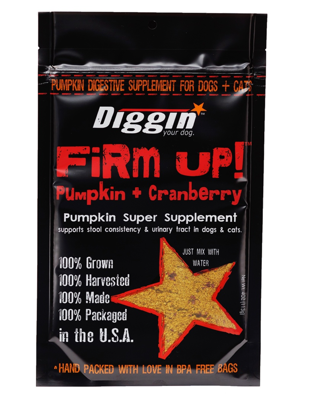 Diggin Your Dog Firm Up! Cranberry & Pumpkin Super Supplement