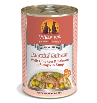Weruva Classics "Jammin' Salmon" with Chicken & Salmon in Pumpkin Soup Grain-Free Canned Dog Food