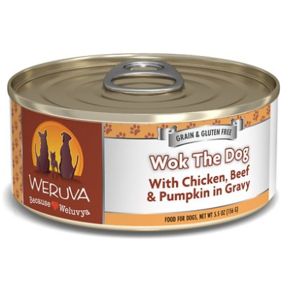 Weruva Classics "Wok the Dog" with Chicken, Beef & Pumpkin in Gravy Grain-Free Canned Dog Food