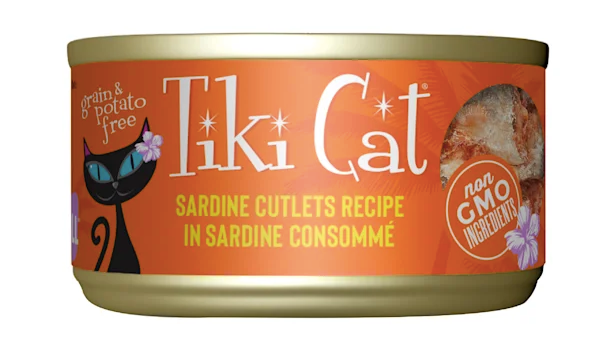 Tiki Cat "Tahitan Grill"  Sardine Cutlets in Sardine Consommé Grain-Free Canned Cat Food