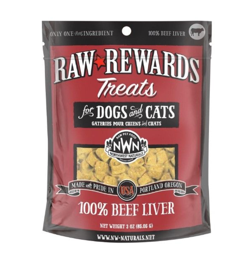 Northwest Naturals "Raw Rewards" Freeze Dried Dog & Cat Treats, Beef Liver