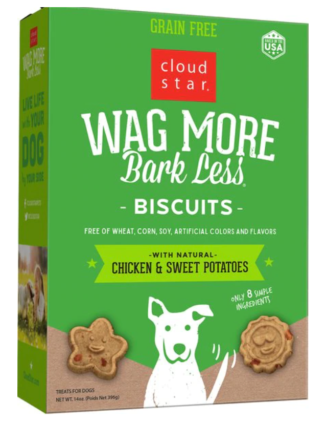 Cloud Star Wag More Bark Less Grain-Free Oven Baked with Chicken & Sweet Potatoes Dog Treats