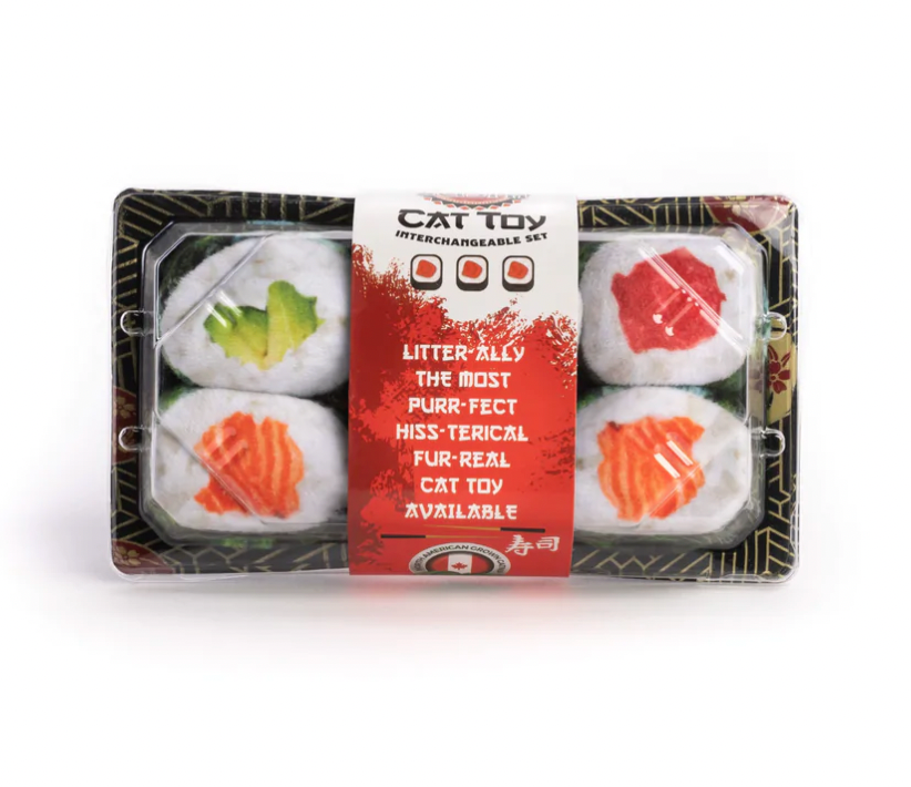 FabCat "Sushi Roll" Box of 6 Catnip Toys