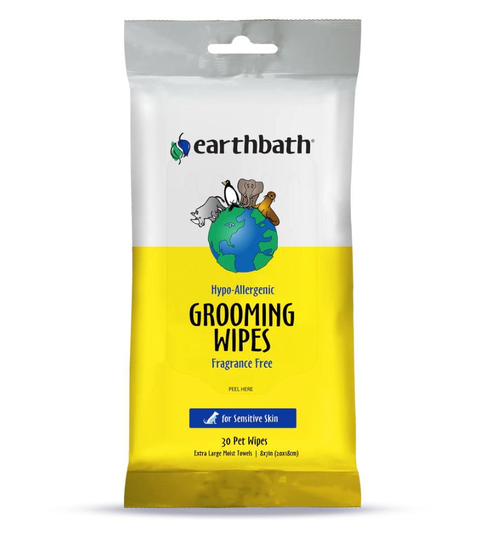 Earthbath Grooming Wipes For Dogs, HypoAllergenic (unscented), 100 count