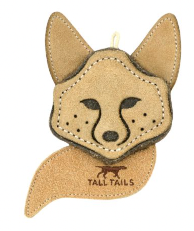 Tall Tails "Scrappy Fox" Leather Dog Toy