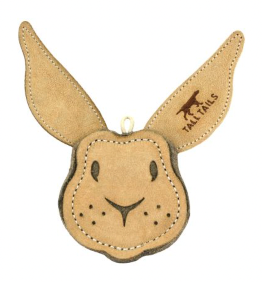 Tall Tails "Scrappy Rabbit" Leather Dog Toy
