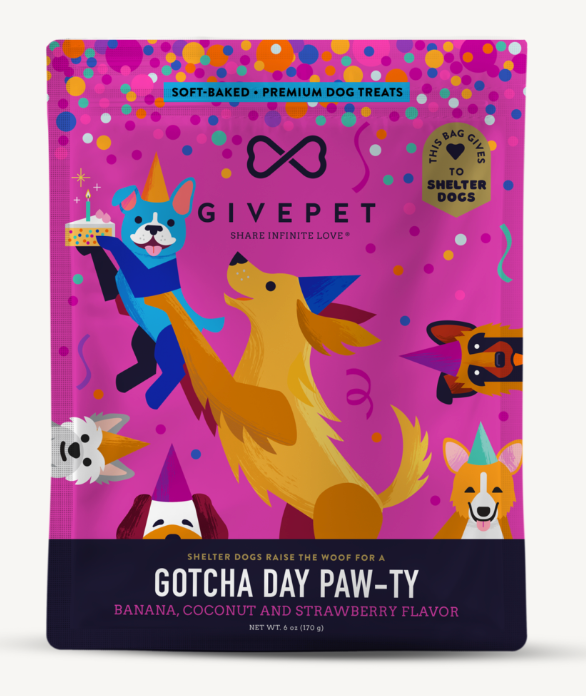 GivePet Grain Free Soft Baked Dog Treats, "Gotcha Day Paw-ty" Recipe