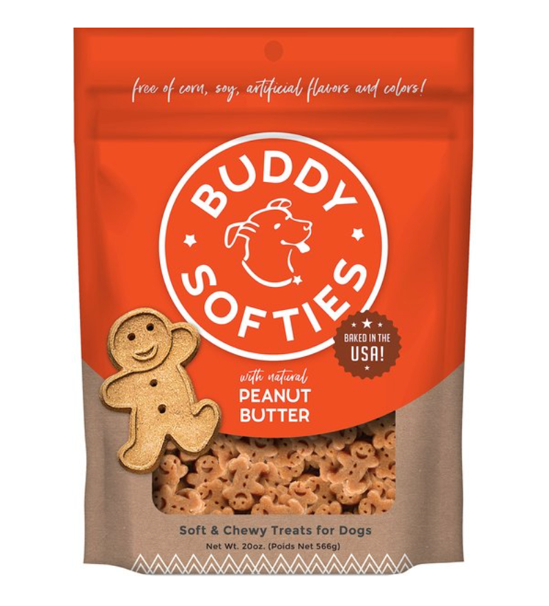Cloud Star Buddy Softies, Soft Peanut Butter Grain-Free Dog Treats, 20-oz bag
