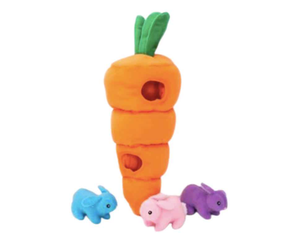 ZippyPaws Easter Carrot Burrow Dog Toy