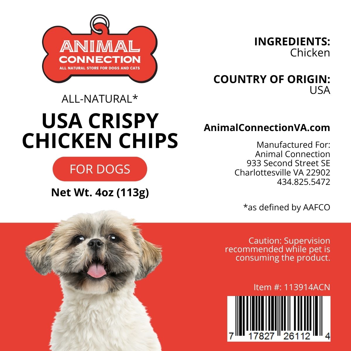 Animal Connection's Crispy Chicken Chips, 4 oz