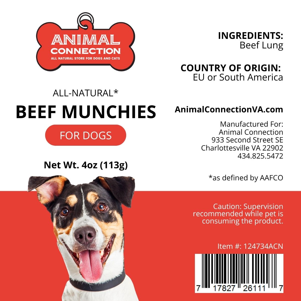 Animal Connection's Beef Munchies, 4 oz