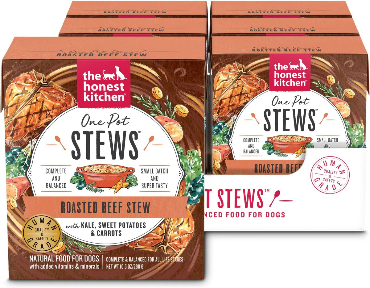 The Honest Kitchen One Pot Stew, Roasted Beef Stew Tetra Pack for Dogs, 10.5 oz.