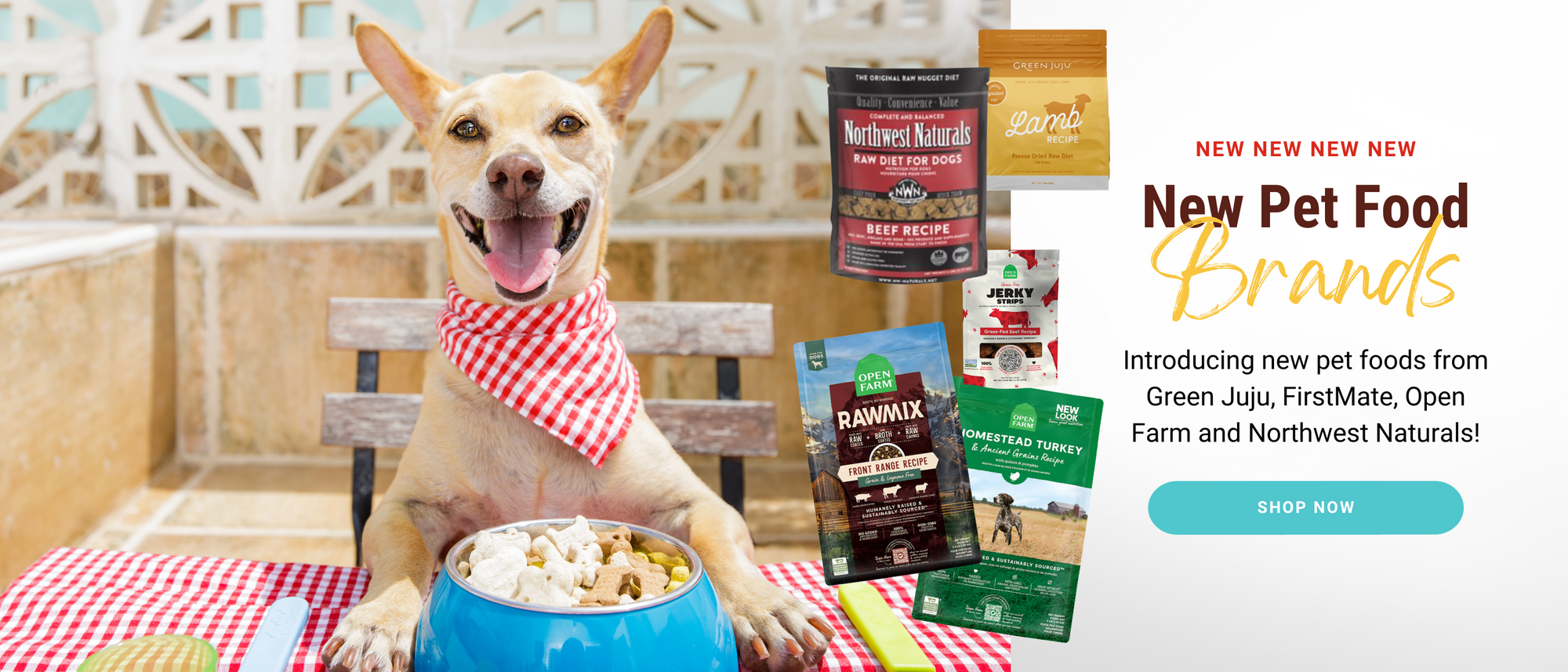 Introducing new pet foods from Green Juju, FirstMate, Open Farm and Northwest Naturals! Shop now!