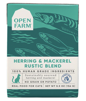 Open Farm Rustic Blend, Herring & Mackerel Wet Food for Cats, 5.5 oz.