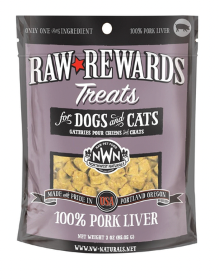 Northwest Naturals "Raw Rewards" Freeze Dried Dog & Cat Treats, Pork Liver