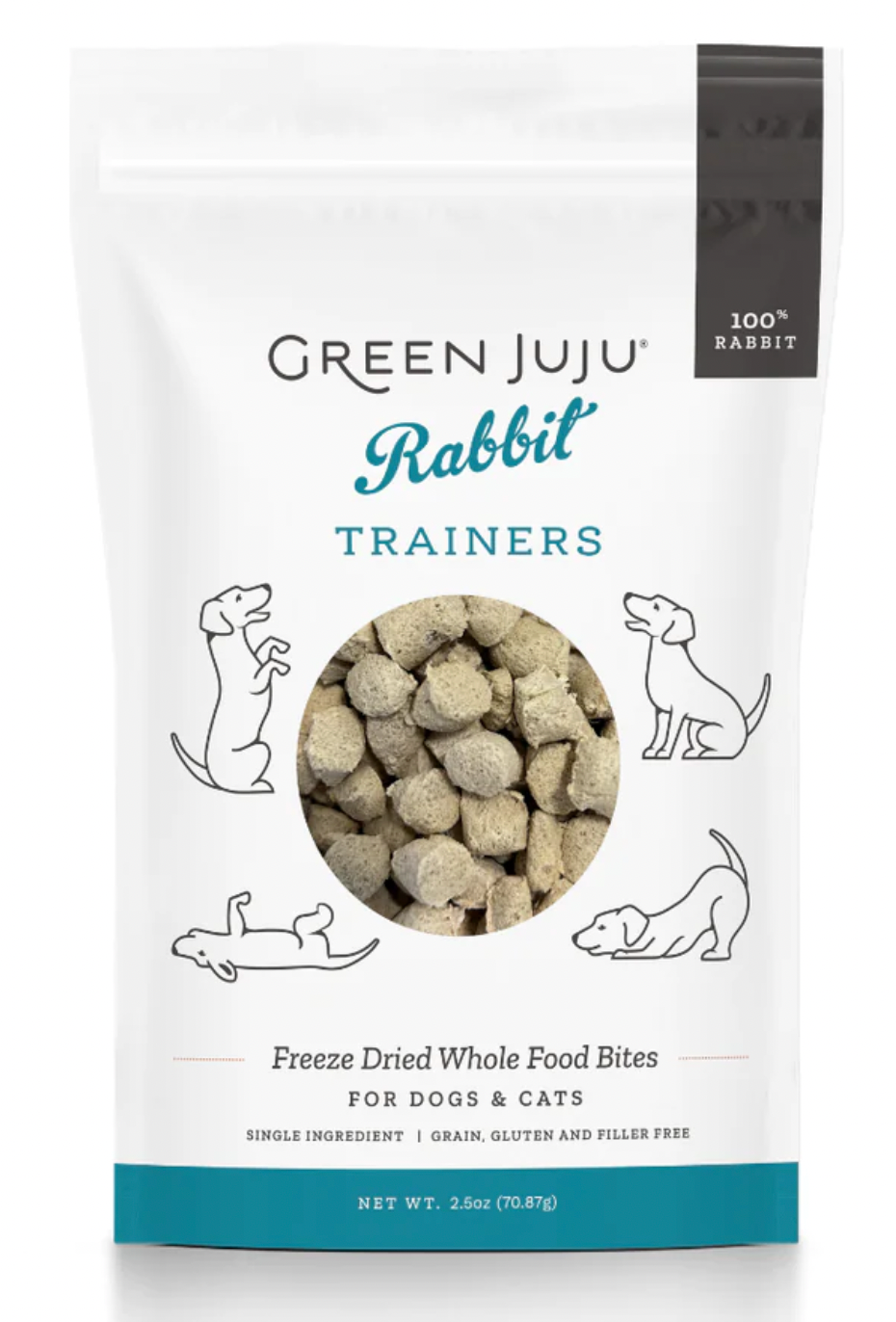 Green Juju Freeze Dried Whole Food Bites, Rabbit Trainers
