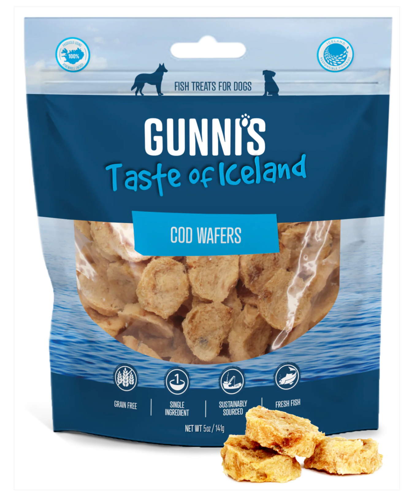 Gunni's Cod Wafers Fish Treats for Dogs