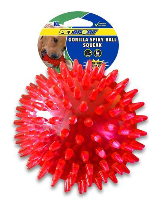 PetSport Spikey Squeaky Ball, 5" - XL
