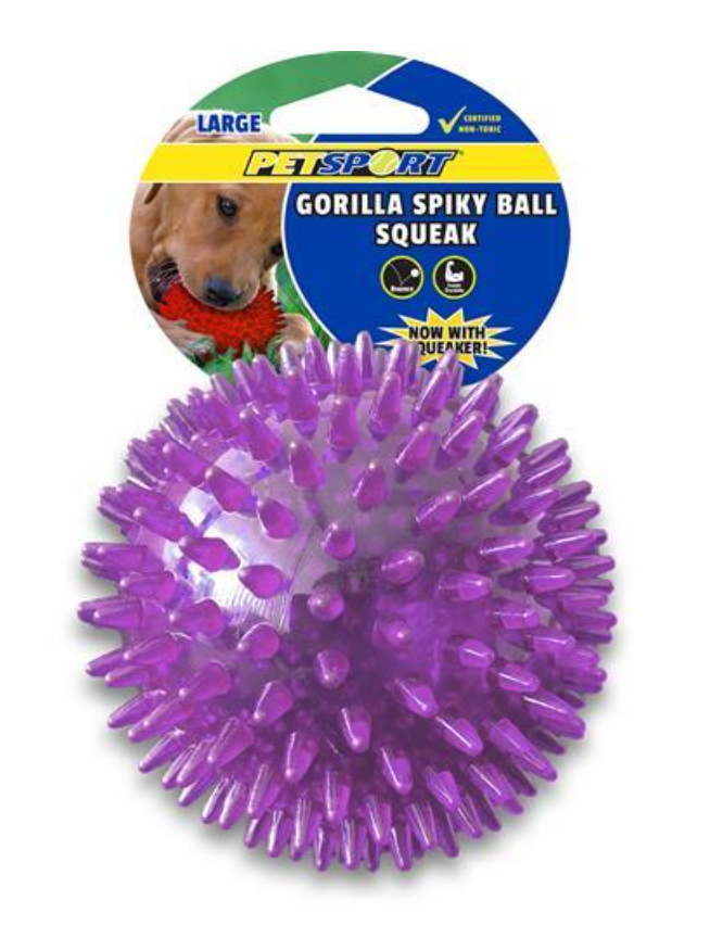 PetSport Gorilla Squeaky Ball, 4" - Large
