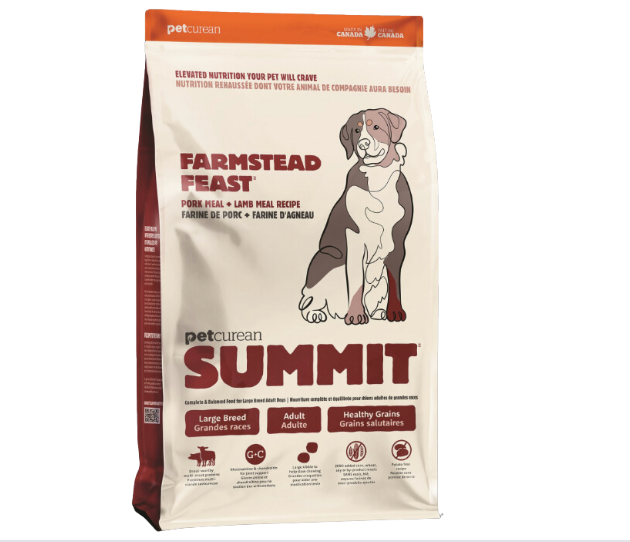 Petcurean Summit "Farmstead Feast" Dry Large Breed Dog Food, Pork & Lamb Dry Dog Food