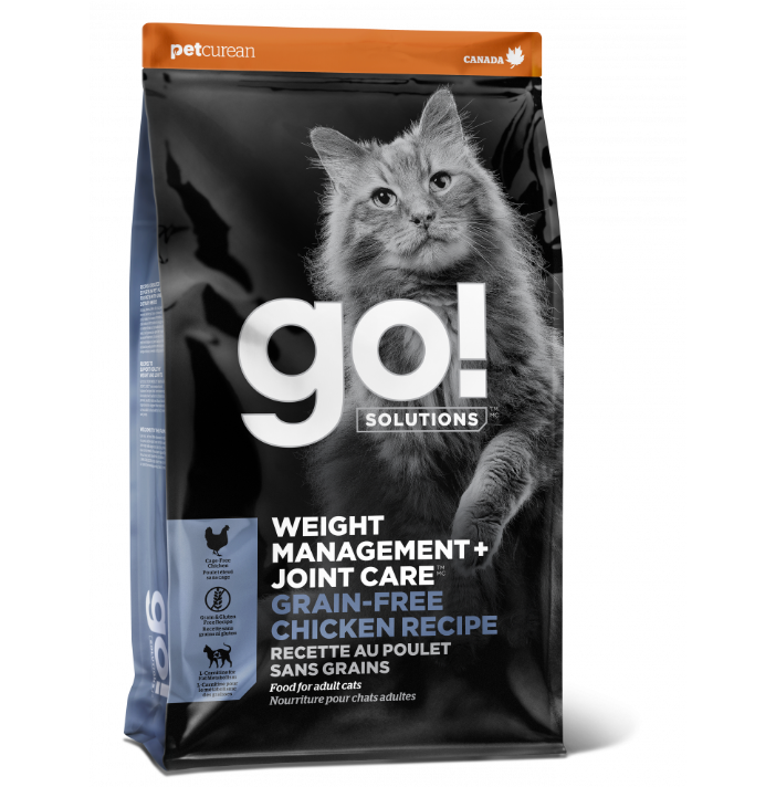 Petcurean Go WEIGHT MANAGEMENT JOINT CARE Chicken recipe Dry Cat F Animal Connection LLC