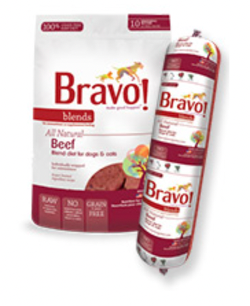 Bravo Blend Frozen Dog Food, Beef  Blend 5 lb. rolls