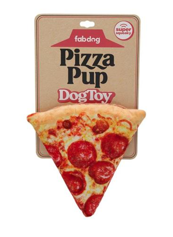 FabDog Fast Foodies "Pizza Pup Slice" Squeaky Dog Toy