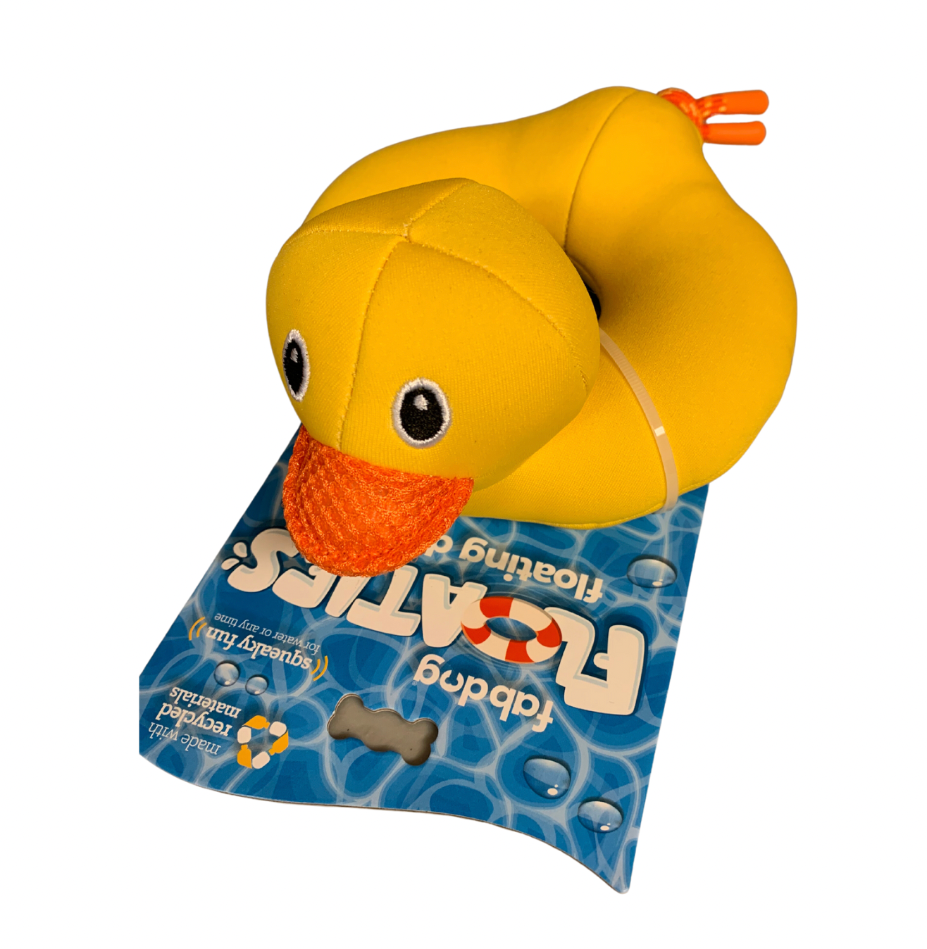 FabDog "Floaties" Floating Squeaky Dog Toy, Duck