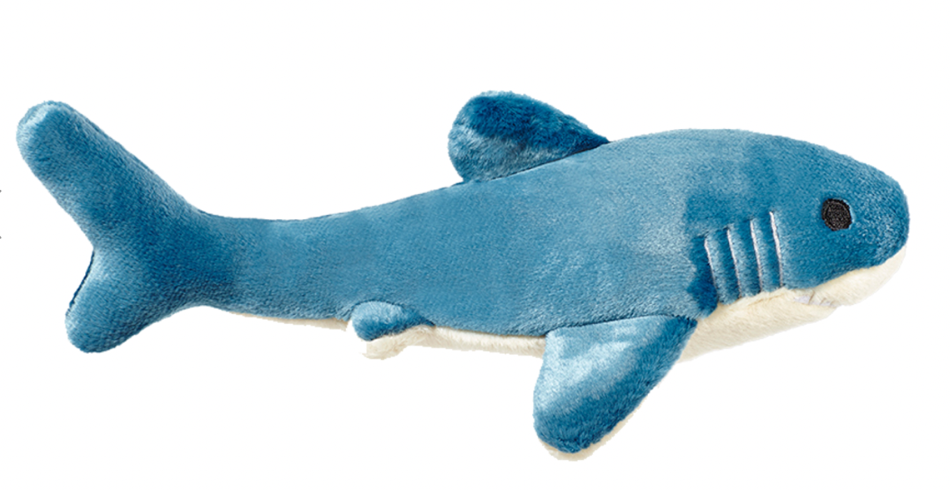 Fluff & Tuff "Tank Shark" Squeaky Plush Dog Toy