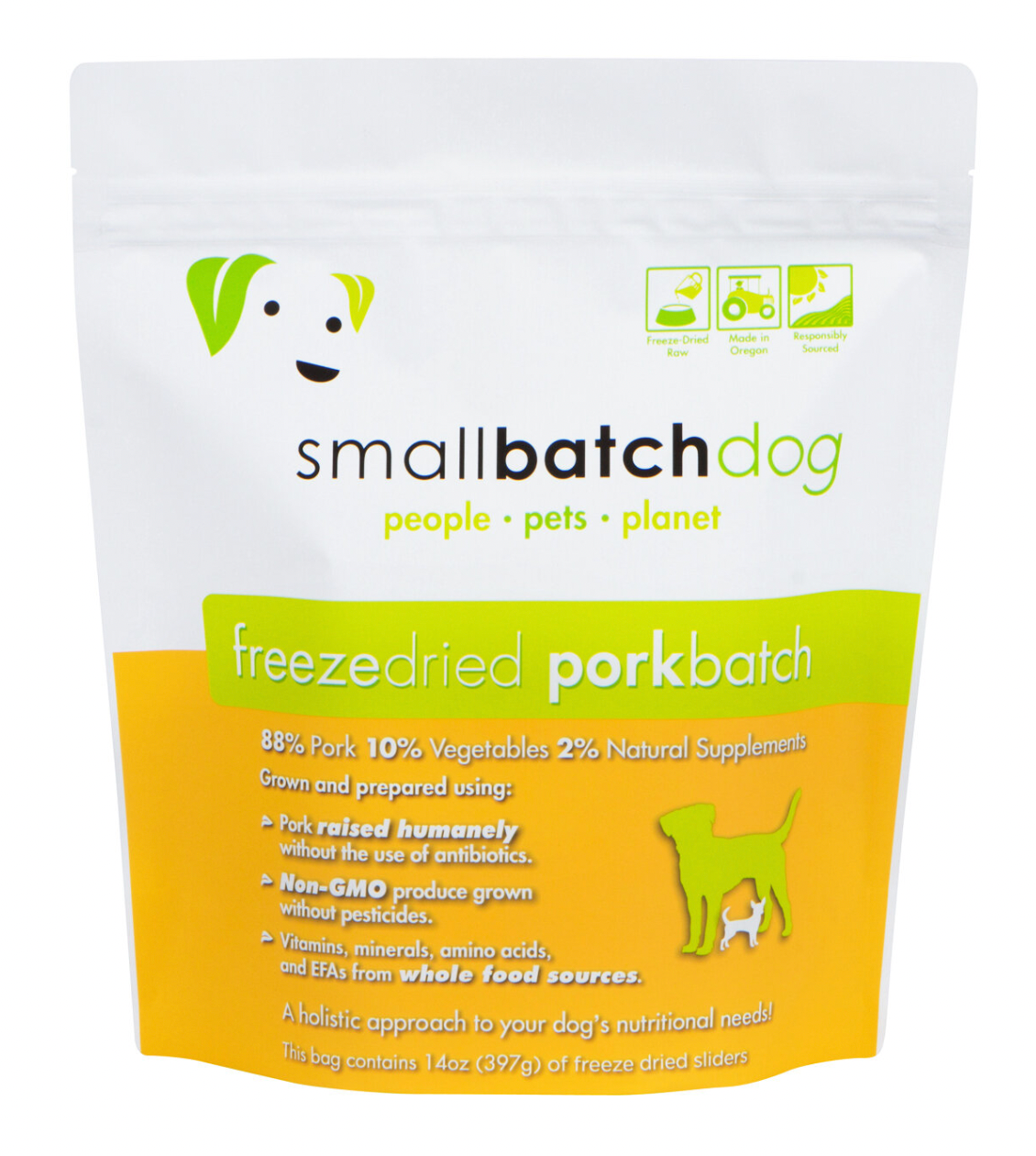 Smallbatch Freeze Dried Meat Sliders for Dogs, Pork