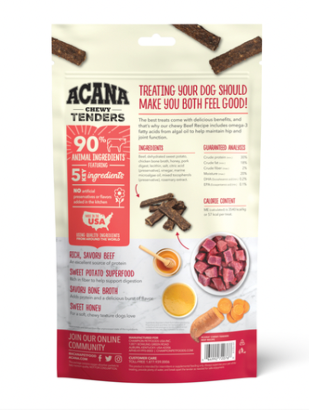 Acana Chewy Beef Tenders for Dogs, Hip & Joint Support