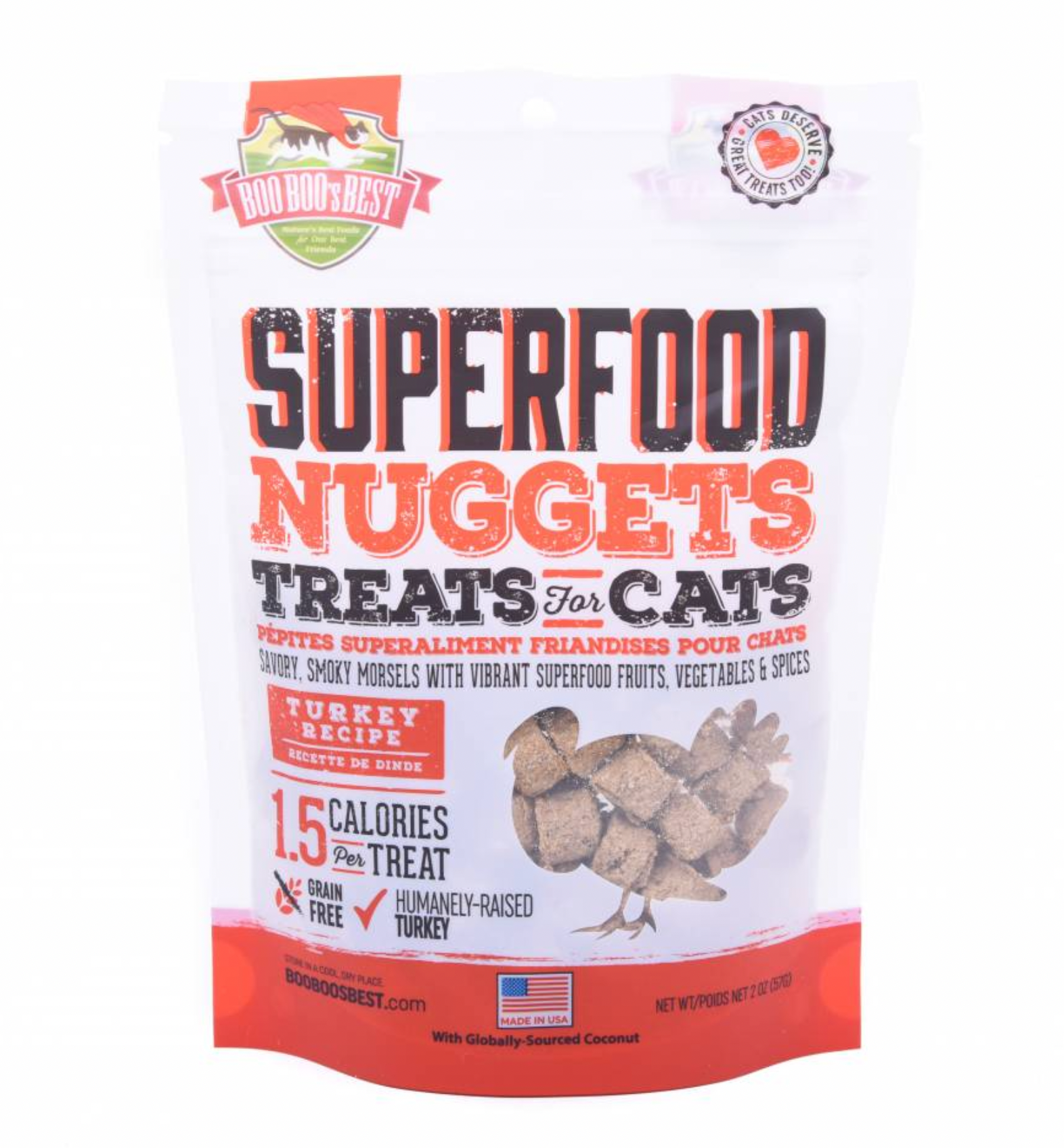 The Real Meat Company SuperFood Nuggets Cat Treats, Turkey 2 oz.