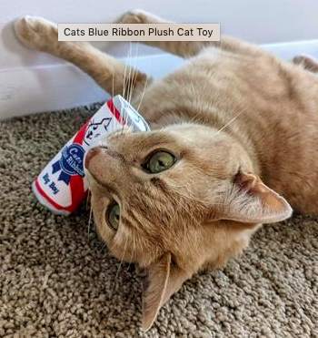 Huxley & Kent Catnip Cat Toy, Cats Blue Ribbon Beer