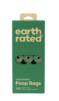 EarthRated Unscented Poop Bags, Bulk 315 bags (21 refill rolls)