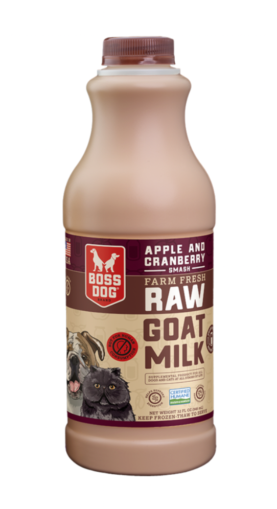 Boss Dog Raw Goats Milk, Apple & Cranberry flavor, 32 oz.