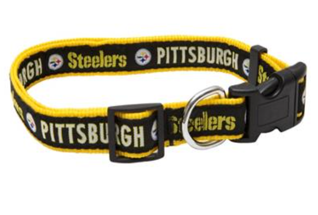 NFL Team Dog Collars, Pittsburgh Steelers
