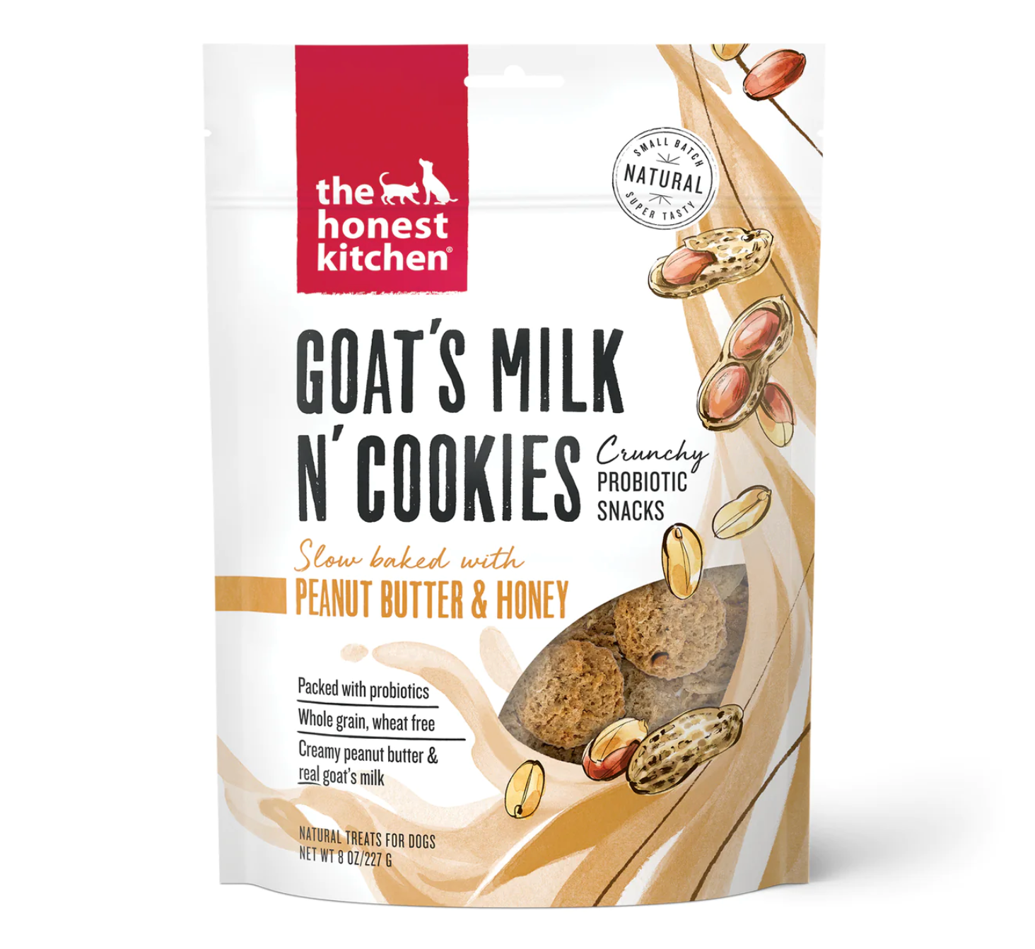 The Honest Kitchen Goat's Milk N Cookies for Dogs, Peanut Butter & Honey