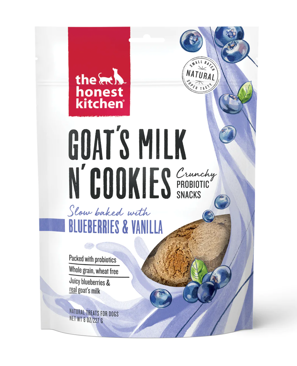 The Honest Kitchen Goat's Milk N Cookies for Dogs, Blueberries & Vanilla