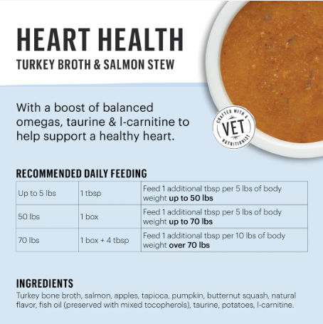 The Honest Kitchen Functional Pour Overs: HEART HEALTH, Salmon & Turkey Broth Stew for Dogs, 5.5 oz.