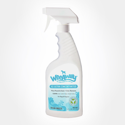 Wee Away x2 Ultra Stain & Odor Spray for Dogs & Puppies: 16 oz. Original, Green Tea or Ocean Breeze