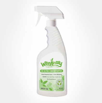Wee Away x2 Ultra Stain & Odor Spray for Cats & Kittens: 16 oz. Original, Green Tea or Ocean Breeze