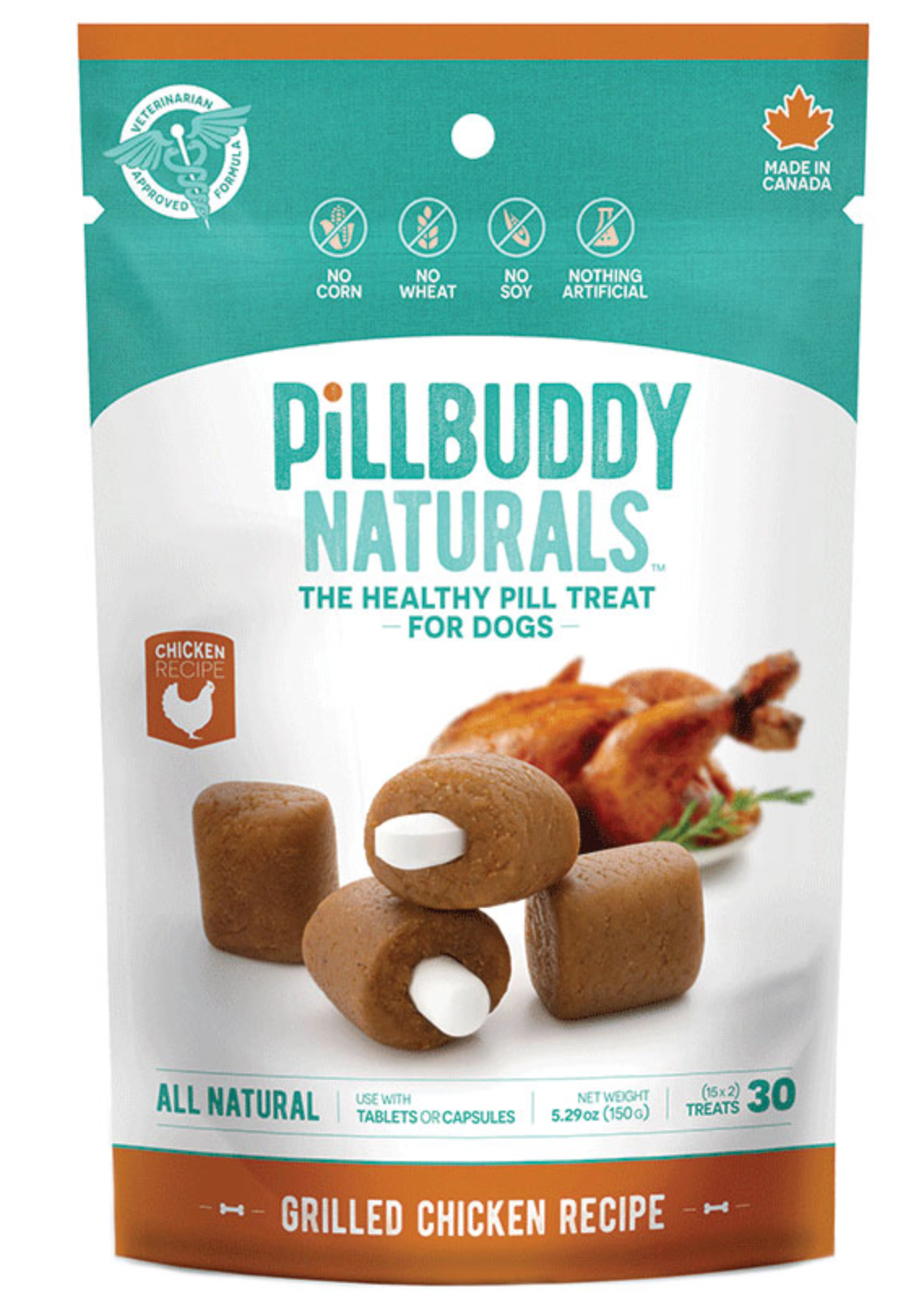 Presidio Dog PillBuddy Naturals - Grilled Chicken Flavor