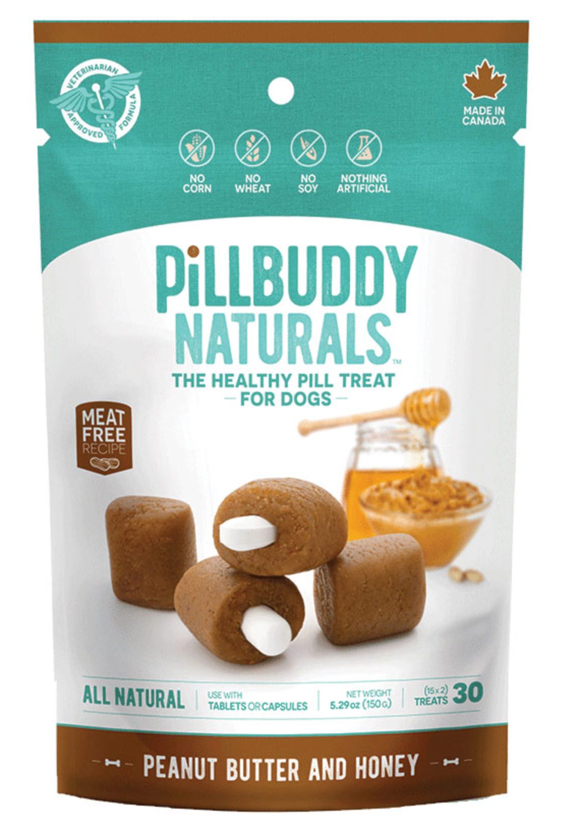 Presidio Dog PillBuddy Naturals - Peanut Butter Honey Flavor