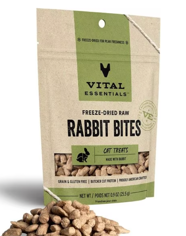 Vital Essentials Freeze-Dried Raw Cat Treats - Rabbit Bites