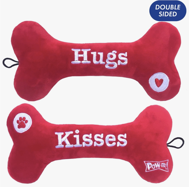 Huxley & Kent "Hugs & Kisses" Double Sided Plush Squeaky Dog Toy