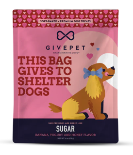 GivePet "Sugar" Banana, Yogurt, Honey Soft Baked Valentine's Day Dog Treats