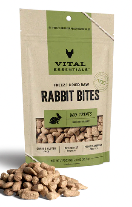 Vital Essentials Freeze-Dried Raw Dog Treats - Rabbit Bites